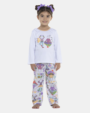 Pijama Feminino Baby Manga Longa e Calça