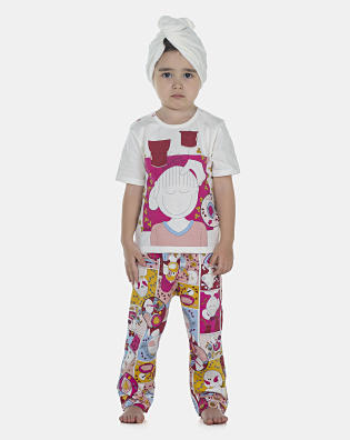 Pijama Feminino Baby Manga Curta e Calça