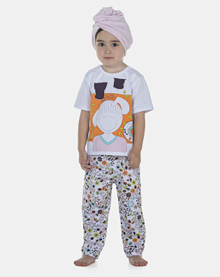 Pijama Feminino Baby Manga Curta e Calça