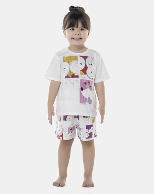 Pijama Feminino Baby Manga Curta e Short