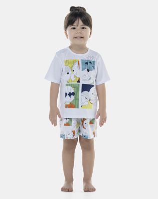 Pijama Feminino Baby Manga Curta e Short