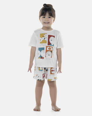 Pijama Feminino Baby Manga Curta e Short