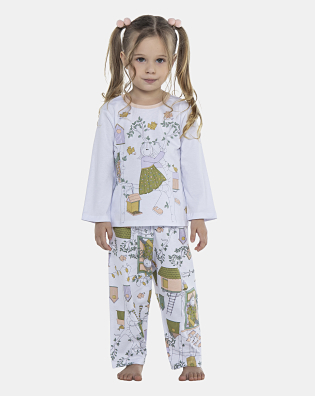 Pijama Feminino Baby Manga Longa e Calça