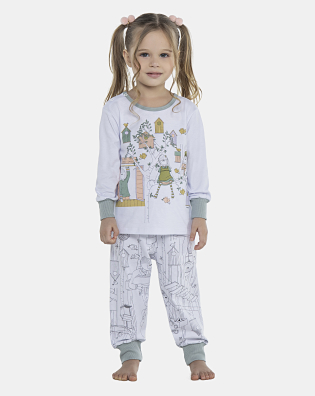Pijama Feminino Baby Manga Longa e Calça Com Punhos