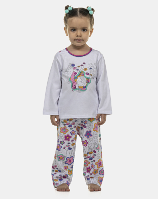 Pijama Feminino Baby Manga Longa e Calça