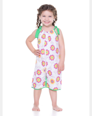 PIJAMA MACACÃO ALÇA FEMININO INFANTIL