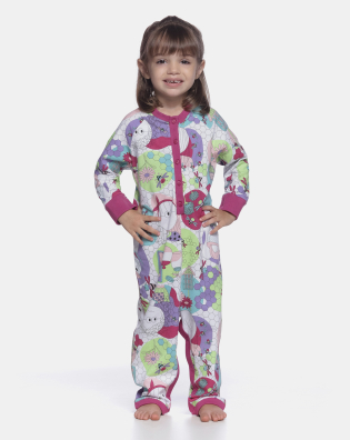 Macacão Feminino Baby Manga Longa