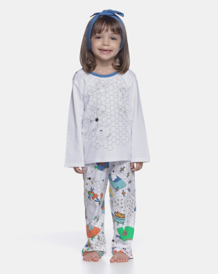 Pijama manga longa e calça