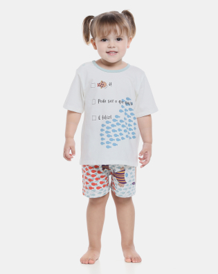 Pijama manga curta e short 