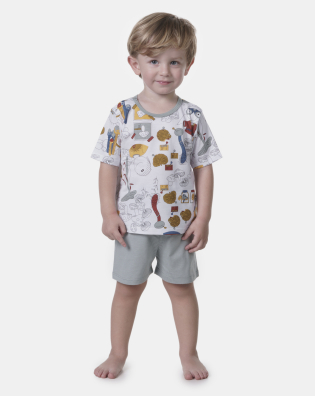Pijama manga curta e short