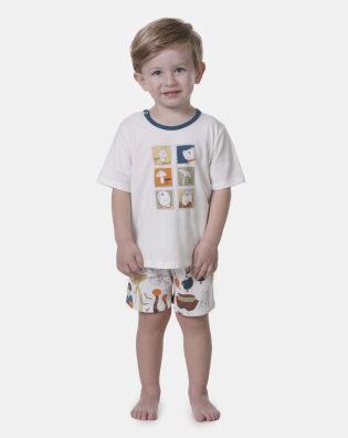 Pijama manga curta e short