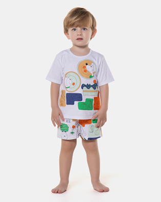 Pijama manga curta e short 