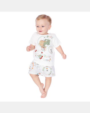 Conjunto Masculino Bebe Manga Curta e Short