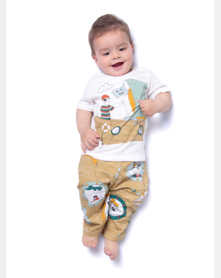 PIJAMA MANGA CURTA E CALÇA