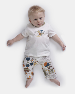 Pijama manga curta e calça