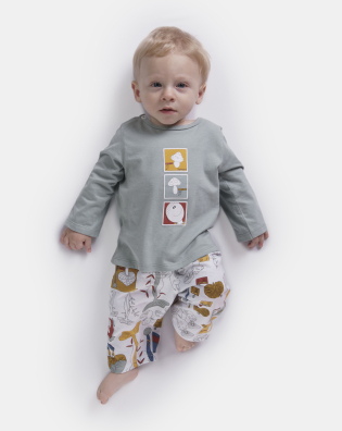 Pijama manga longa e calça   