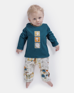 Pijama manga longa e calça 