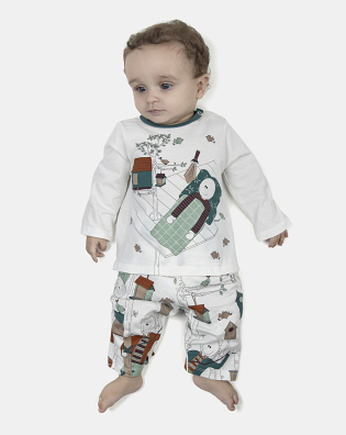 Pijama Masculino Bebe Manga Longa e Calça
