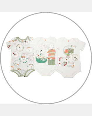 Kit Body Masculino Bebe Manga Curta