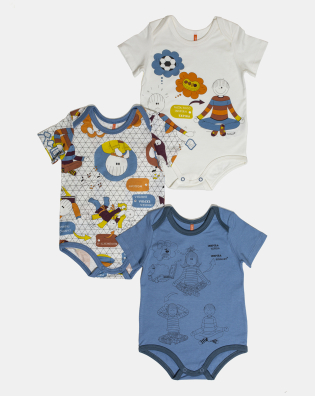 Kit Body Masculino Bebe Manga Curta
