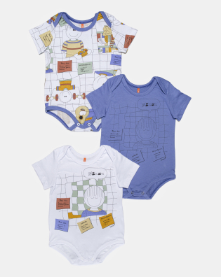Kit Body Masculino Bebe Manga Curta