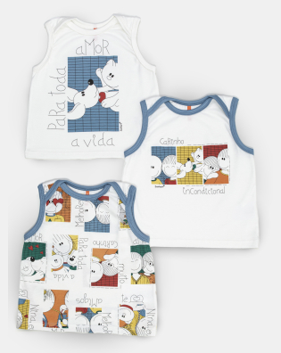 Kit Pagão Masculino Bebe Regata