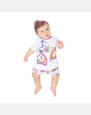 Pijama manga curta e short   