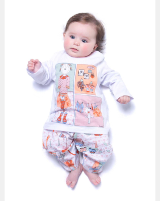 Pijama manga longa e calça