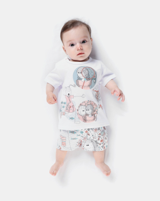 Pijama manga curta e short