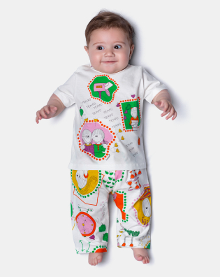 Pijama Manga Curta e Calça