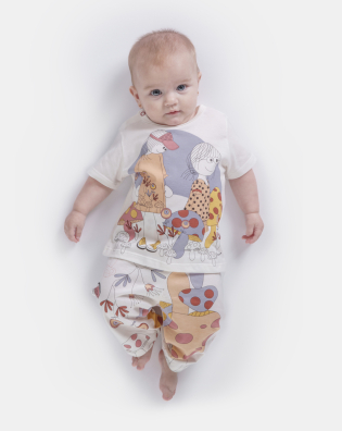 Pijama manga curta e calça