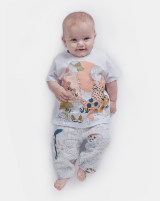 Pijama manga curta e calça