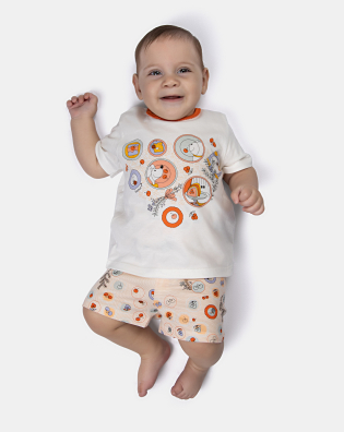 Foto Sonhart Pijama Bebê Menina Tic-Tac manga curta e short Nina e Ted