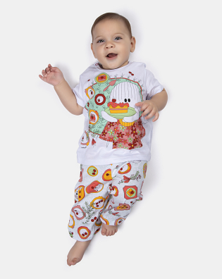 Pijama manga curta e calça