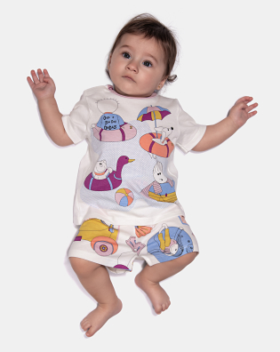Pijama Manga Curta e Short