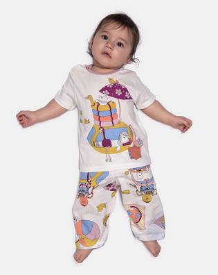 Pijama Manga Curta e Calça
