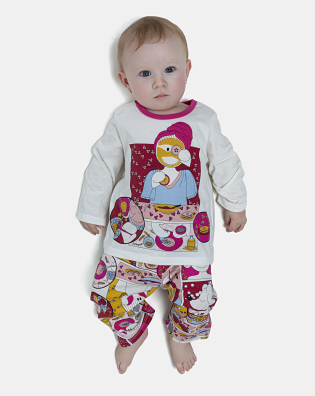 Pijama Feminino Bebe Manga Longa e Calça