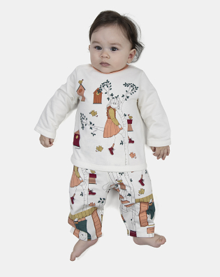 Pijama Feminino Bebe Manga Longa e Calça Moletinho