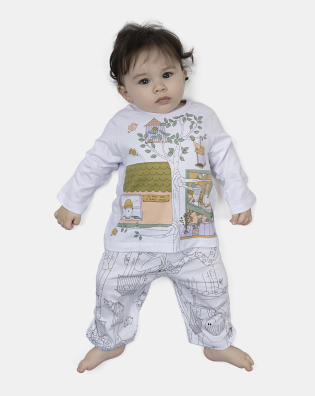 Pijama Feminino Bebe Manga Longa e Calça