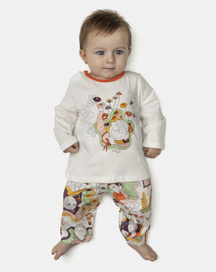 Pijama Feminino Bebe Manga Longa e Calça