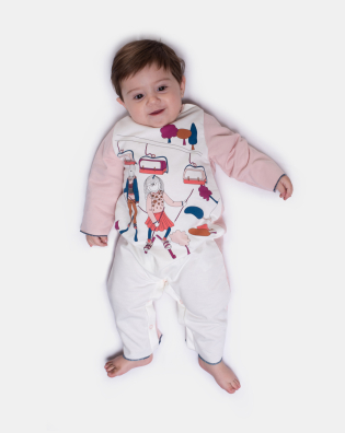 Macacão Bebê Menina Manga Longa Annie e Bill
