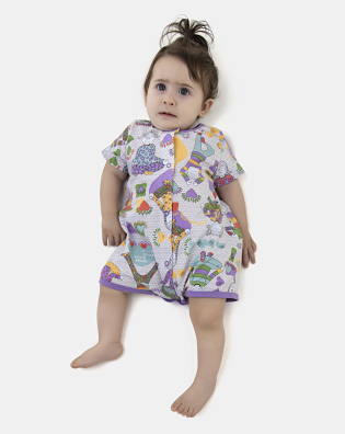 Macacão Feminino Bebe Manga Curta