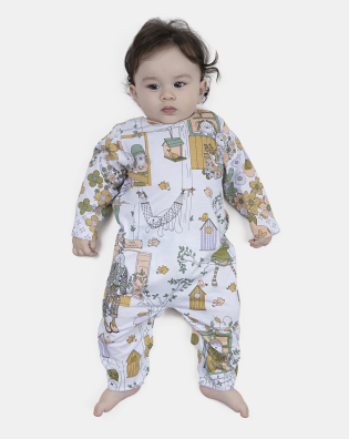 Macacão Feminino Bebe Manga Longa
