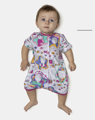 Macacão Feminino Bebe Manga Curta
