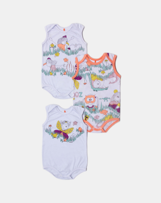 Kit body cavado Bebê Menina Até 12 Meses