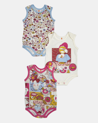 Kit Body Feminino Bebe Sem Mangas 