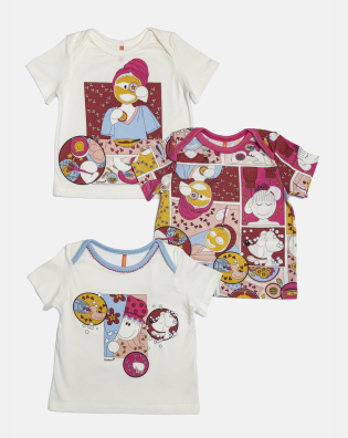 Kit Pagão Feminino Bebe Manga Curta