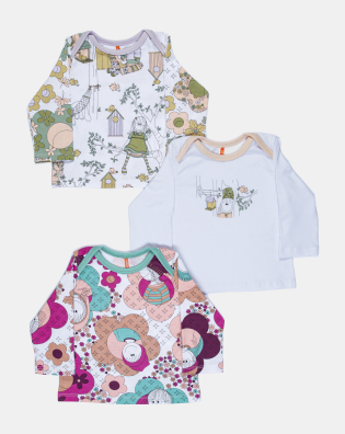 Kit Pagão Feminino Bebe Manga Longa