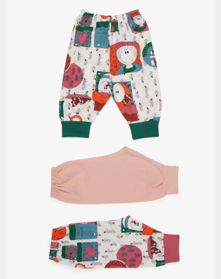 Kit Mijão Longo Bebê Menina 3 Peças Estampadas