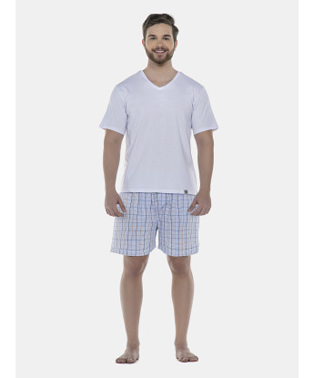 Pijama Masculino Adulto Manga Curta e Short Tricoline